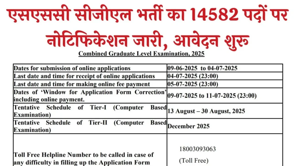 SSC CGL Recruitment 2025